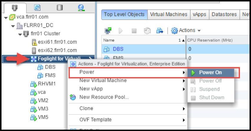 Figure 22. Monitoring the deployment progress Figure 23. Once installation is complete, power on the virtual machines. 9.