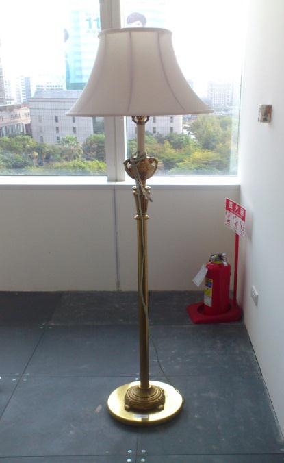 # 15 002080701000060 Lamp, floor Golden