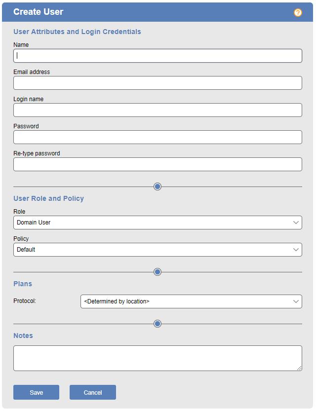 Chapter 5: Authenticating Users 3. Enter a Display Name for the new user. This is the value that appears in the Name column of the > Resources > Users page. 4.