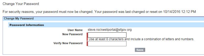 Step 4c Create permanent password After you ve logged into the URL screen, the Change Your Password screen will
