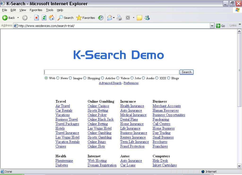 After a successful completion of an installation, the k-search