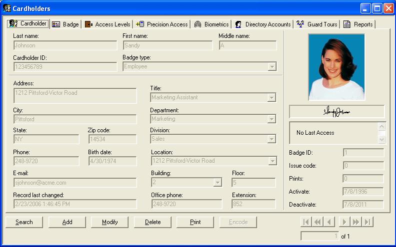 3: Cardholders Folder Overwrite Facial Image Dialog (Continued) Dialog Element Cancel Comment Click this button if you do not wish to overwrite the current photo.