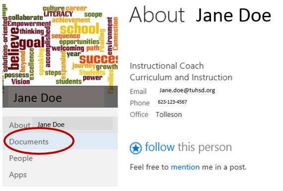 1. Click on SharePoint beneath linked contacts to