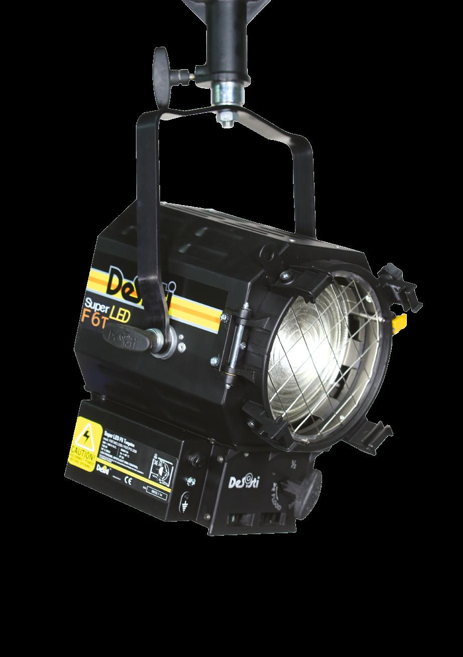 LED Fresnel Spotlight 120W - CRI>96 White light, either Tungsten or Daylight balanced OVERVIEW The Super LED F6 is a high efficiency Fresnel lens spotlight using the innovative High Power 120W COB