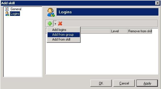 Select Logins from the left pane, to display the Logins screen in the right pane.