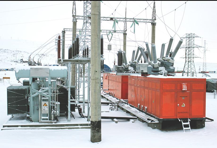 compared to brick/ concrete substation Reduced on-site workload and commissioning time Kyrgyzstan Kumtor Gold Mine 110kV Substation TGOOD Solution 110kV H-GIS mounted on substation rooftop Main