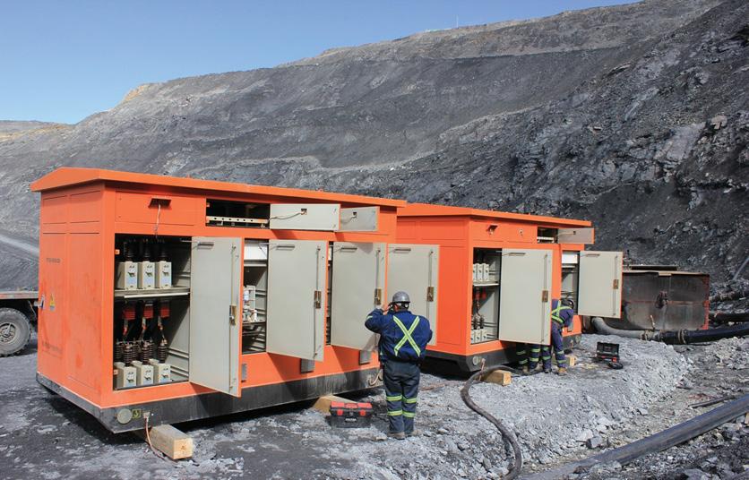 requirements Advantages Skid substation enables the movement possible in mine area HV HGIS is located on the top of E-House to save space Prefabricated modules help fast construction, reduce project