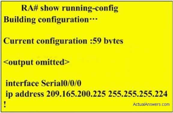A. The configuration is Incomplete, which will cause the interface status to be "Seriai0/0/0 is down, line protocol is down' B. A ping to the remote address 209.165.200.226 will be successful. C.