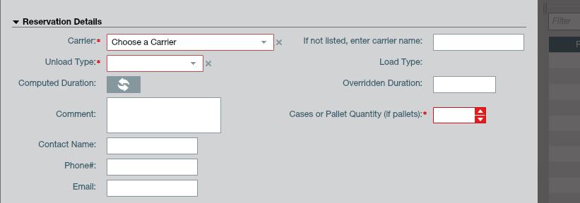 When complete click the to save changes or the without saving to exit Note: The units field refers to the number of pallets (palletized shipment), slip