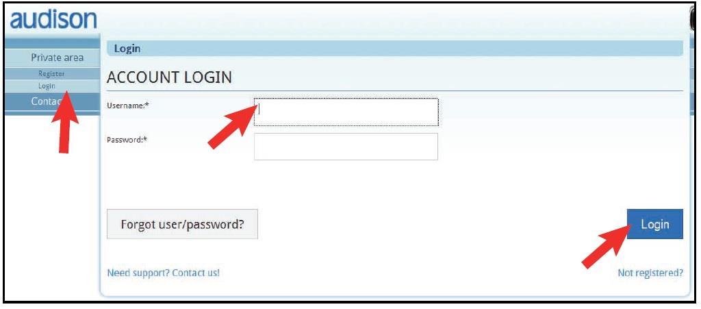 LOGIN YOUR ACCOUNT: type in Username and Password in the LOGIN page to login your account.