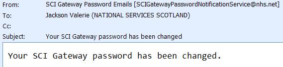 has been reset: An email will be sent on each of 14, 7, 2 and 1 days prior to your password expiring. You should change your password at the earliest opportunity.