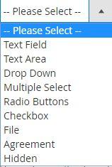 Input Type - select the input type; Screenshot 11