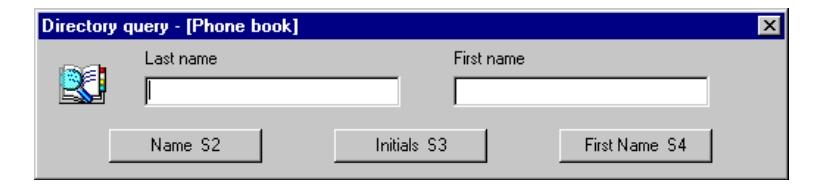Dial by Name Using the Directories This option is used to search by last name, by last name + first name, or by initials.