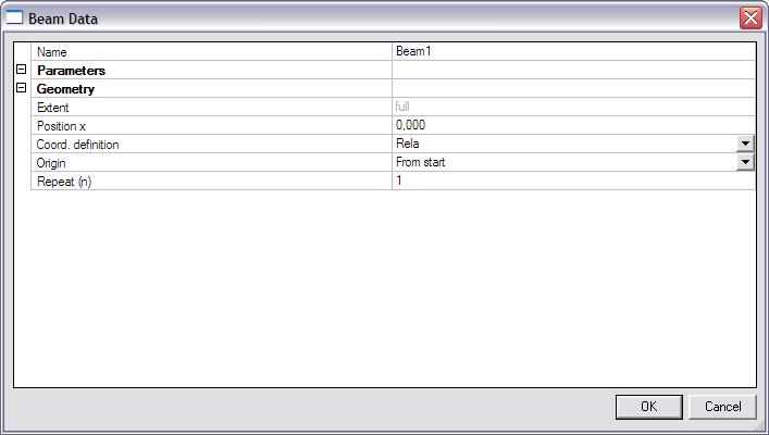 External Application Checks for Excel Since the beam data have been defined as Point on 1D member data, the position can be set in the Position x field.