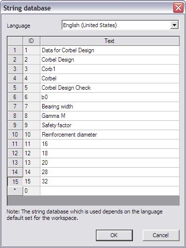 External Application Checks for Excel Example 3: Corbel Design For this example the following strings are added: Strings used in this example b0 Bearing