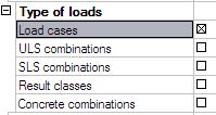 External Application Checks for Excel Example 3: Corbel Design The Type of loads group allows to specify which load types will be available for the check.