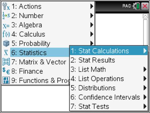 One variable data (continue) Calculating one-variable statistics (The majority of standardized tests will only ask for the mean and median.