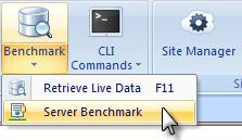 1. Select Benchmark Server Benchmark from the Workspace tab. This will open a browser pointing to the NetBrain Enterprise Server. 2.