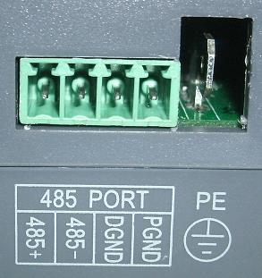16 Chapter 3 Operation Figure 3-4 RS485 Communication Port While using the external connection wire, a computer or intelligent device can communicate with C1000 controller.