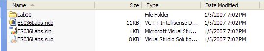 This is the project folder for our Lab00 and the source files (.cpp and.h) are saved inside this folder. If you have your files elsewhere (e.