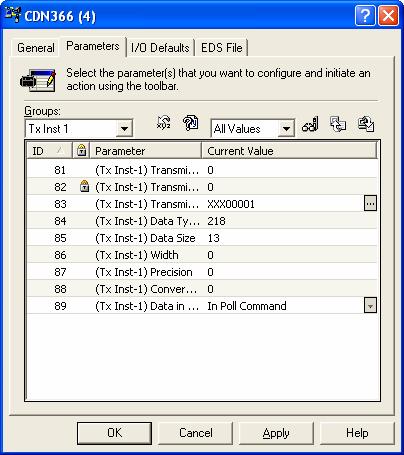 Configure Serial Transmit Object Instances There are eight identical Serial Transmit Object instance parameter sets that can be configured in the CDN366 gateway.