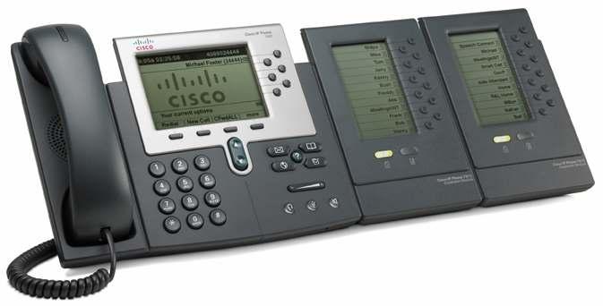 Cisco Unified IP Phone 7962G with Two Cisco Unified IP Phone Expansion Module 7915 Modules Features and Benefits The large LCD display of the Cisco Unified IP Phone Expansion Module 7915 allows for