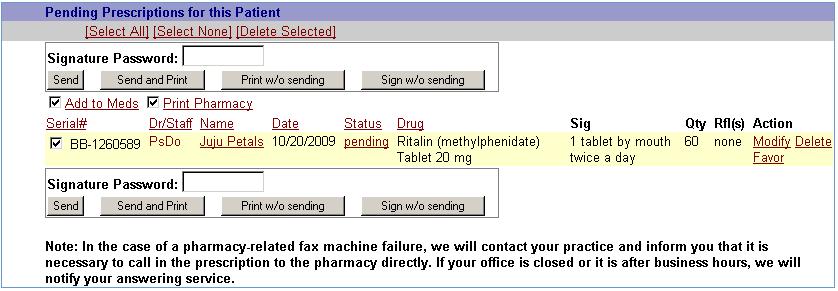 You may also Enter a drug name into the Name field and click if the drug that you wish to