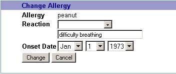 allergy, rather than adding a new allergy, the