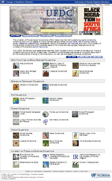 MAIN INTERFACE Institutional banner Splash screen Basic search box