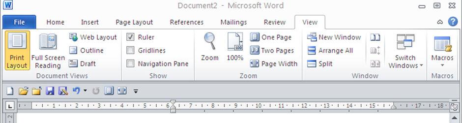 The Text Area Just below the ruler is a large area called the text area. You type your document in the text area. The blinking vertical line in the upper-left corner of the text area is the cursor.
