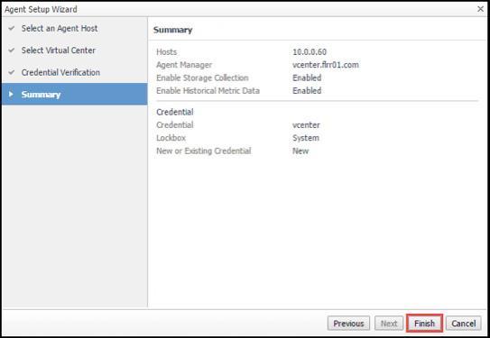 Add the credential to the vcenter server identified in the previous step.