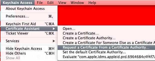 3. To generate a certificate manually, launch Keychain Access from