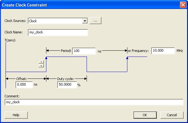 Adding an Input Delay Constraint Figure 69 Create Clock Constraint Dialog Box With Values The clock constraint appears in the SmartTime Constraints Editor (as shown in the figure below).