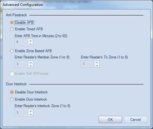 Disable Door Contact Events Disable Forced Entry Events Default Button Disable door contact events from being displayed and recorded in the software.