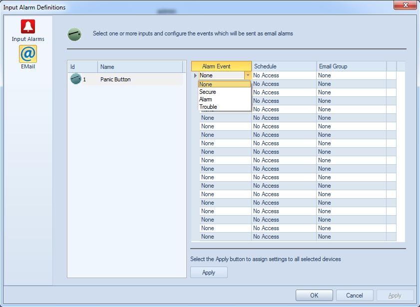 Select the sorting priority (0 to 99) which defines the order in which events are displayed in the alarm queue. 3.