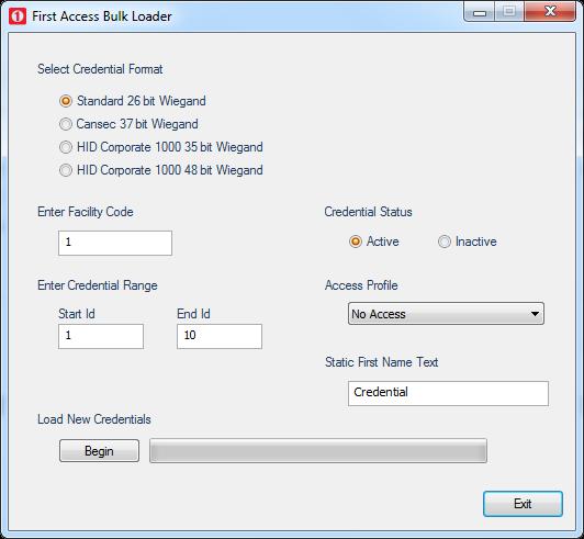BULK CREDENTIAL LOAD UTILITY The Bulk Credential Load Utility provides an option to load several credentials of certain format without the need to load one credential at a time. 1.