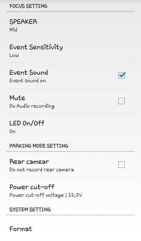 8) Settings (Event sound) 1 2 3 The device will not generate
