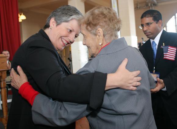Enforcing and Administering Our Immigration Laws Secretary Napolitano congratulates Flor Dominguez,