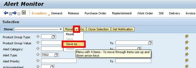 Click the arrow nearby Reset button to display a drop down menu: Choose Save as,