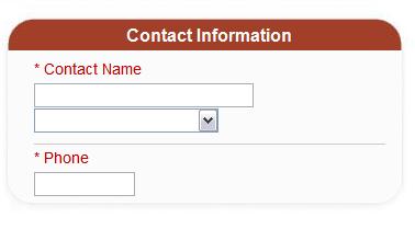 Contact Information: 16. Contact Name: Select the Contact Name from the names on your Preference List in the Contact Information dropdown menu, or use the More option to search.