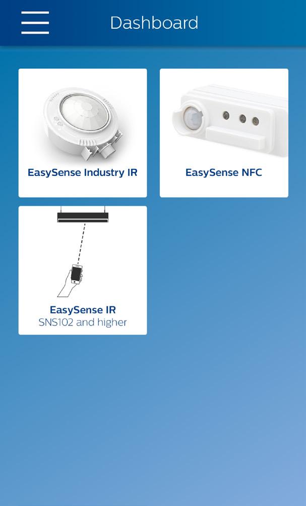 Philips Field Apps: EasySense NFC and EasySense IR Default Factory Settings Occupancy Detection Daylight-Based Control LED Indicator Occupancy Mode Occupancy Detection Sensitivity Group Occupancy