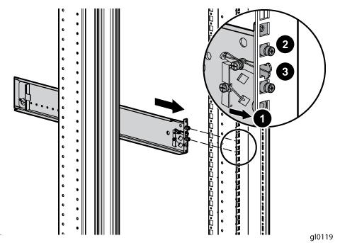 Figure 4 Installing front, right rail 5.