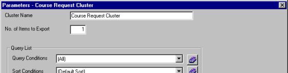 Setting Parameters for Clusters and Counts Parameters are required for all clusters and counts.