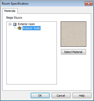 Using the Material Painter 2. On the Materials tab, select Exterior Walls from the list on the left and click the Select Material button to open the Select Library Object dialog. 3.