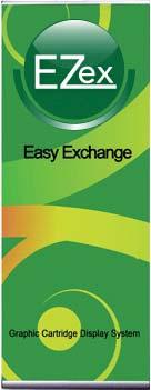 The EZex An L-frame banner stand, The EZex is one of the easiest interchangeable graphic displays on the market.