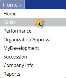 Managing Professional Development Goals 1. Click MyDevelopment in dropdown navigation menu to open your goal plan. 2. To modify the goal: a.