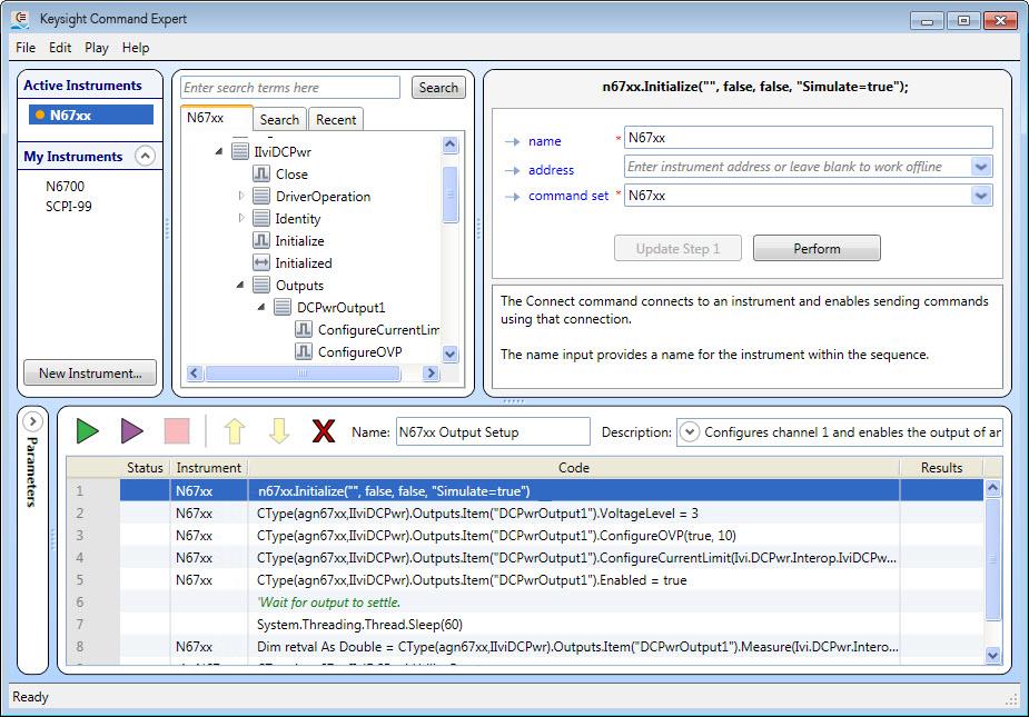 Using IVI-COM If you prefer, you can use IVI-COM commands instead of SCPI commands. Command Expert has a number of IVI-COM examples and the operation is very similar to SCPI.