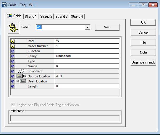 The following window is displayed: Make sure that the defined value in the "Gauge" field of the