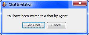 The user with whom you want to chat receives this message.