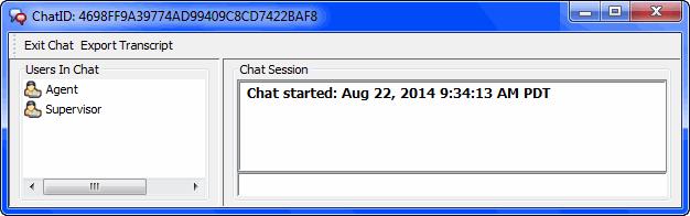 4 To save a copy of the chat session, click Export Transcript at the top.